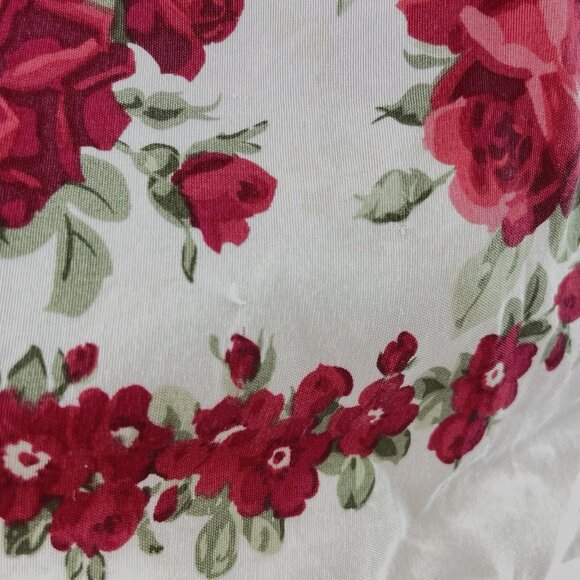 Janie and Jack Holiday Party Dress 3-6 Mon. Roses White Duppioni Silk - Picture 3 of 5